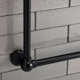 Maximilien 36-Inch x 32-Inch Brass Wall Mount 3-Tier Towel Rack