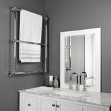 Palatine 24-Inch x 32-Inch Brass Wall Mount 3-Tier Towel Rack