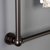 Palatine 24-Inch x 32-Inch Brass Wall Mount 3-Tier Towel Rack