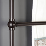 Palatine 24-Inch x 32-Inch Brass Wall Mount 3-Tier Towel Rack