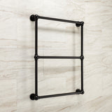 Palatine 24-Inch x 32-Inch Brass Wall Mount 3-Tier Towel Rack