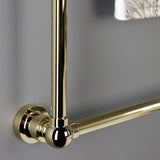 Palatine 24-Inch x 32-Inch Brass Wall Mount 3-Tier Towel Rack