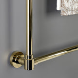Gallant 30-Inch x 32-Inch Brass Wall Mount 3-Tier Towel Rack