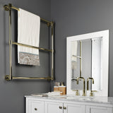 Gallant 30-Inch x 32-Inch Brass Wall Mount 3-Tier Towel Rack