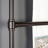 Gallant 30-Inch x 32-Inch Brass Wall Mount 3-Tier Towel Rack
