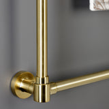 Gallant 30-Inch x 32-Inch Brass Wall Mount 3-Tier Towel Rack