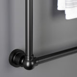 Palatine 30-Inch x 32-Inch Brass Wall Mount 3-Tier Towel Rack