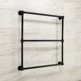 Palatine 30-Inch x 32-Inch Brass Wall Mount 3-Tier Towel Rack