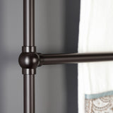 Palatine 30-Inch x 32-Inch Brass Wall Mount 3-Tier Towel Rack