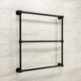 Palatine 30-Inch x 32-Inch Brass Wall Mount 3-Tier Towel Rack