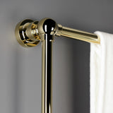 Palatine 30-Inch x 32-Inch Brass Wall Mount 3-Tier Towel Rack
