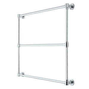 Gallant 36-Inch x 32-Inch Brass Wall Mount 3-Tier Towel Rack