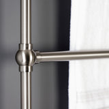 Palatine 36-Inch x 32-Inch Brass Wall Mount 3-Tier Towel Rack