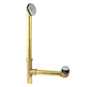 Made To Match 21-Inch Brass Toe Touch Tub Waste and Overflow