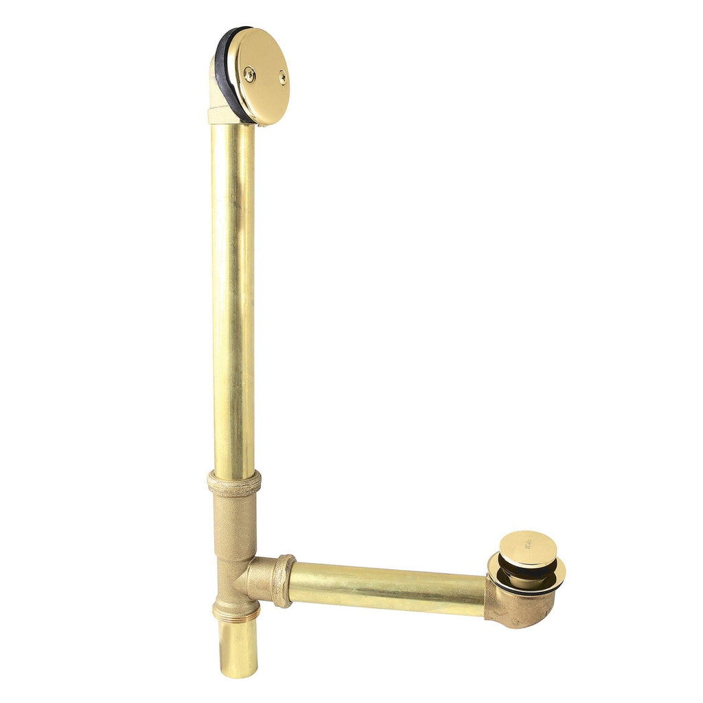 Made To Match 21-Inch Brass Toe Touch Tub Waste and Overflow