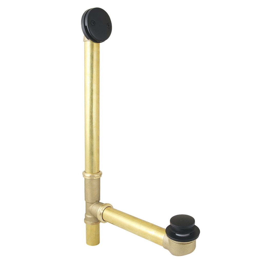 Made To Match 23-Inch Brass Toe Touch Tub Waste and Overflow