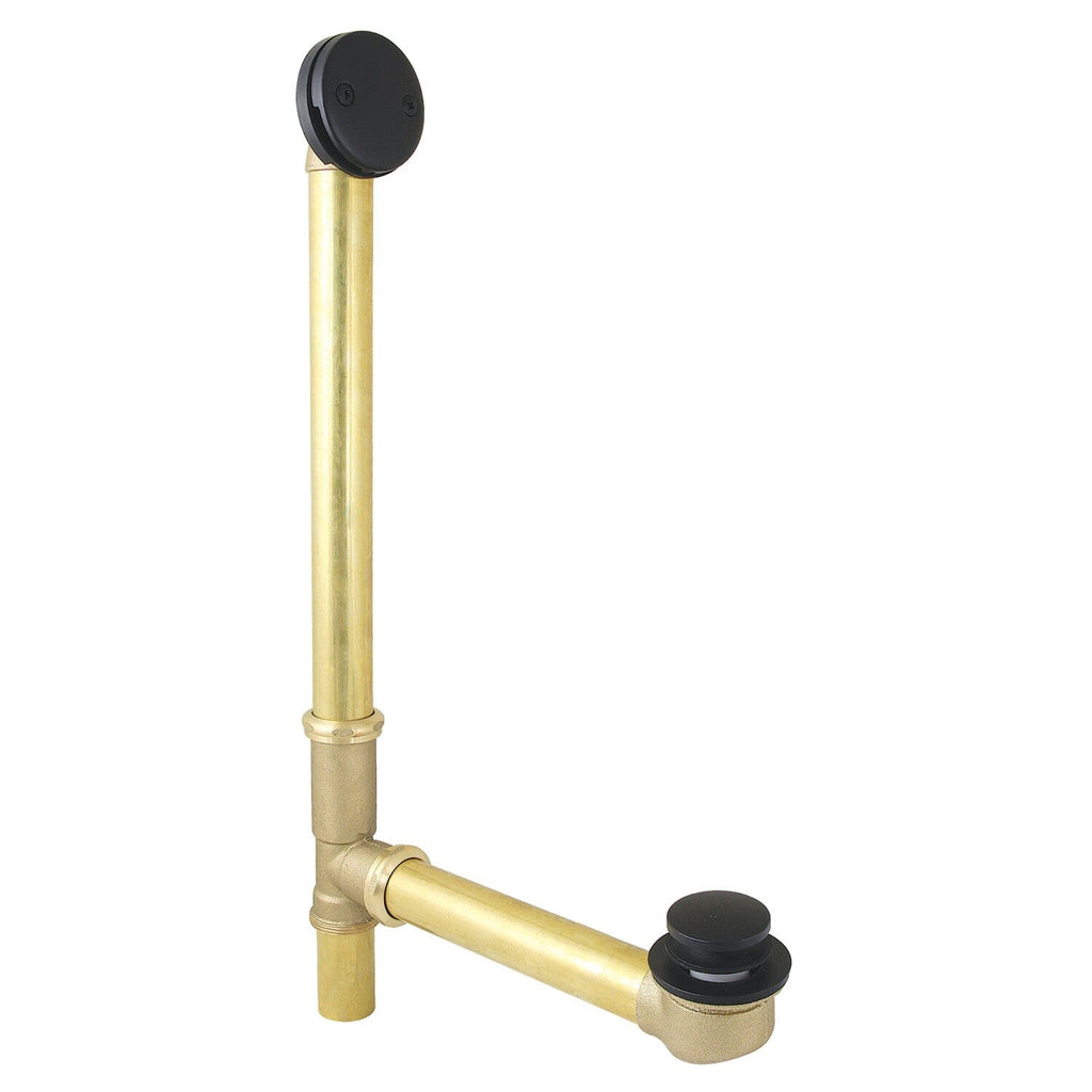 Made To Match 25-Inch Brass Toe Touch Tub Waste and Overflow