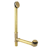 Made To Match 25-Inch Brass Toe Touch Tub Waste and Overflow