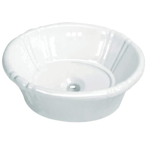 Vintage Ceramic Oval Single Bowl Drop-In Sink