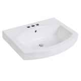 Inflection 24-Inch Ceramic Bathroom Sink (4-Inch, 3-Hole)