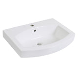 Inflection 24-Inch Ceramic Bathroom Sink (Single Hole)