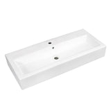 Anne 39-Inch Porcelain Rectangular Vessel Sink (Single-Hole)