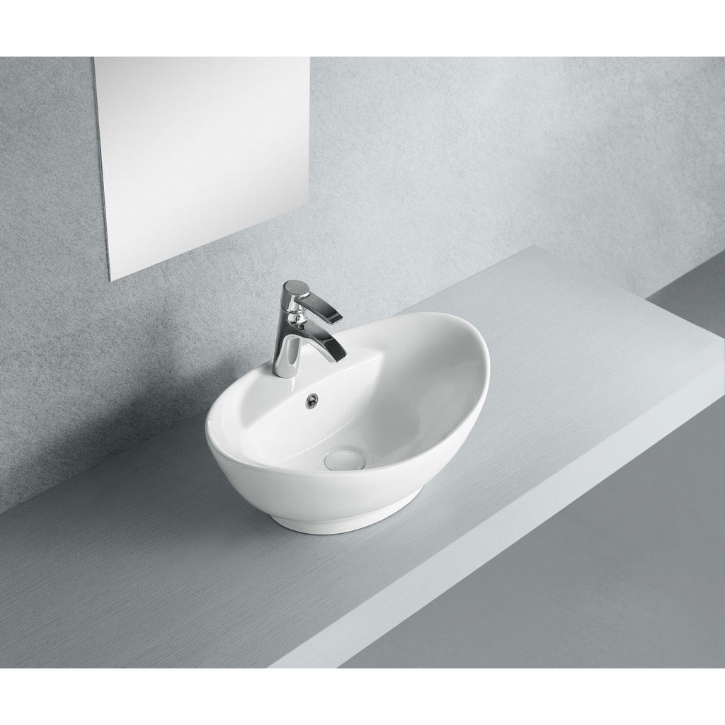 Harmon Ceramic Oval Vessel Sink