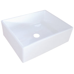 Elements 18-11/16 Inch Ceramic Rectangular Vessel Sink