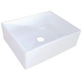 Elements 18-11/16 Inch Ceramic Rectangular Vessel Sink