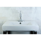 Mission Ceramic Semi-Recessed Bathroom Sink
