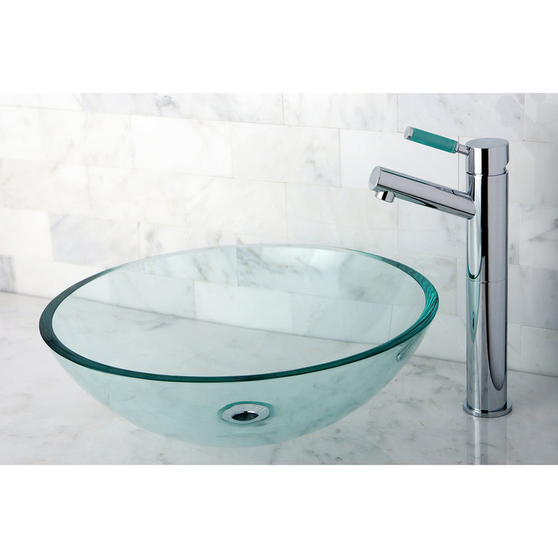 Templeton 16-1/2 Inch Tempered Glass Round Vessel Sink