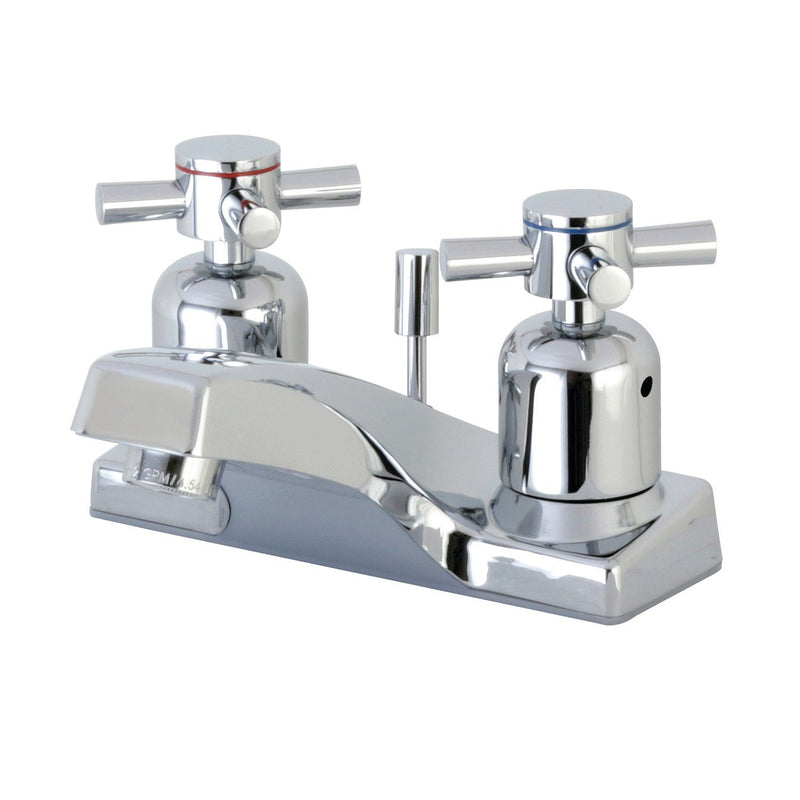 Concord Double-Handle 3-Hole Deck Mount 4-Inch Centerset Bathroom Faucet with ABS Pop-Up Drain