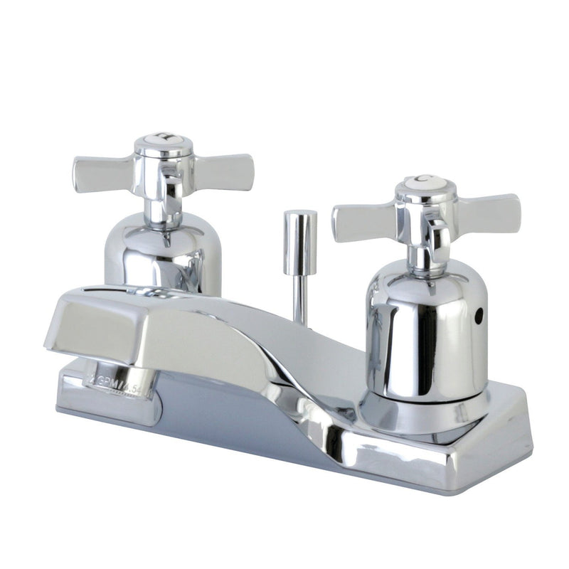 Millennium Double-Handle 3-Hole Deck Mount 4-Inch Centerset Bathroom Faucet with ABS Pop-Up Drain
