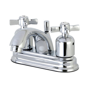 Millennium Two-Handle 3-Hole Deck Mount 4" Centerset Bathroom Faucet with Plastic Pop-Up