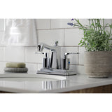 Serena Double-Handle 3-Hole Deck Mount 4-Inch Centerset Bathroom Faucet with Pop-Up Drain