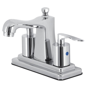 Serena Double-Handle 3-Hole Deck Mount 4-Inch Centerset Bathroom Faucet with Pop-Up Drain