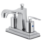 Serena Double-Handle 3-Hole Deck Mount 4-Inch Centerset Bathroom Faucet with Pop-Up Drain