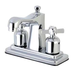 Millennium Double-Handle 3-Hole Deck Mount 4-Inch Centerset Bathroom Faucet with Pop-Up Drain
