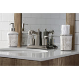 Serena Double-Handle 3-Hole Deck Mount 4-Inch Centerset Bathroom Faucet with Pop-Up Drain