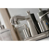 Serena Double-Handle 3-Hole Deck Mount 4-Inch Centerset Bathroom Faucet with Pop-Up Drain
