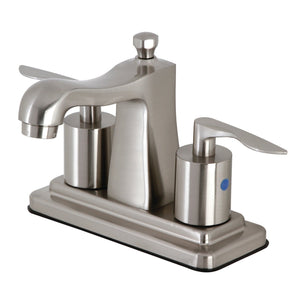 Serena Double-Handle 3-Hole Deck Mount 4-Inch Centerset Bathroom Faucet with Pop-Up Drain