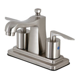 Serena Double-Handle 3-Hole Deck Mount 4-Inch Centerset Bathroom Faucet with Pop-Up Drain