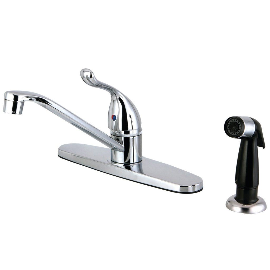 Yosemite Single-Handle 2-or-4 Hole Deck Mount 8" Centerset Kitchen Faucet with Side Sprayer