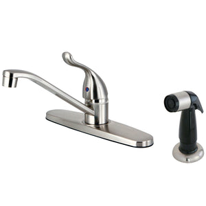 Yosemite Single-Handle 2-or-4 Hole Deck Mount 8" Centerset Kitchen Faucet with Side Sprayer