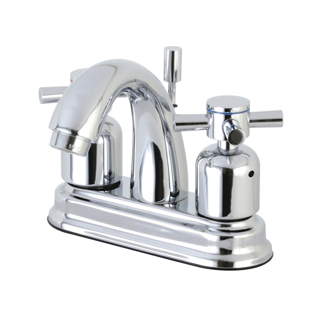 Concord Two-Handle 3-Hole Deck Mount 4" Centerset Bathroom Faucet with Plastic Pop-Up