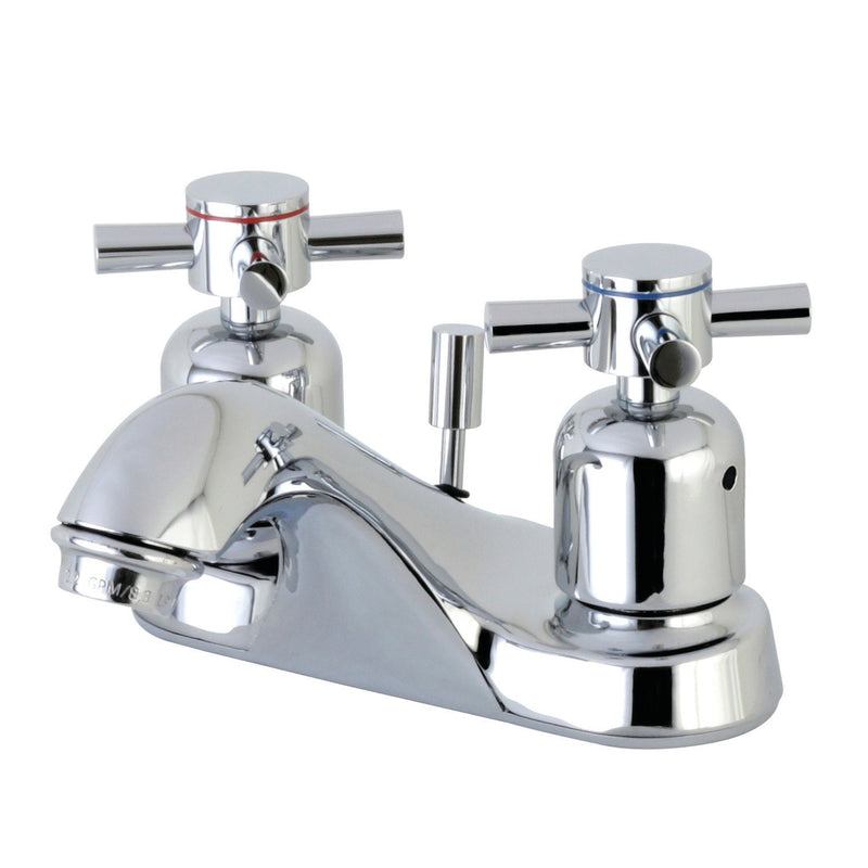 Concord Double-Handle 3-Hole Deck Mount 4-Inch Centerset Bathroom Faucet with Pop-Up Drain