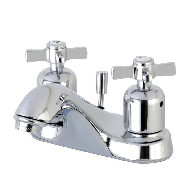 Millennium Double-Handle 3-Hole Deck Mount 4-Inch Centerset Bathroom Faucet with Pop-Up Drain