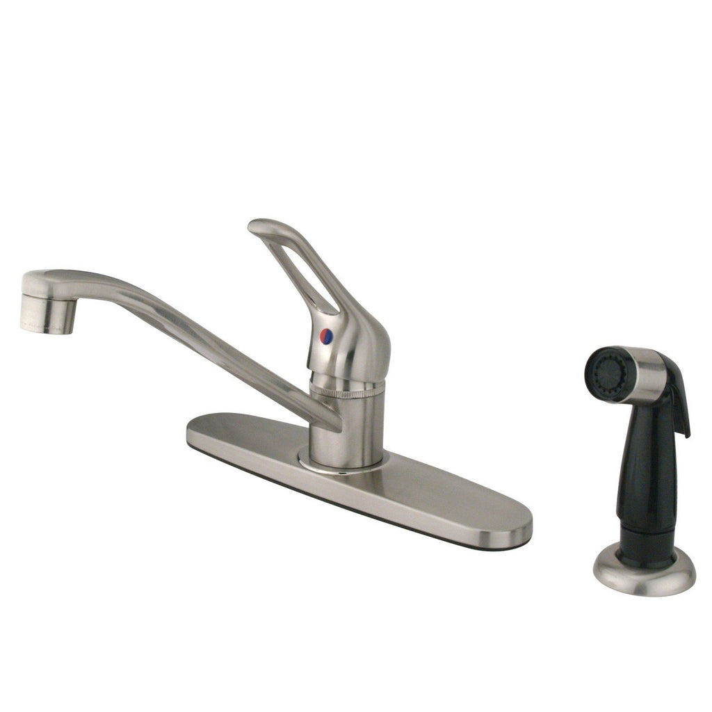 Wyndham Single-Handle 2-or-4 Hole Deck Mount 8" Centerset Kitchen Faucet with Side Sprayer