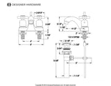 Concord Double-Handle 3-Hole Deck Mount 4-Inch Centerset Bathroom Faucet with Pop-Up Drain