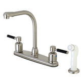 Kaiser Two-Handle 4-Hole Deck Mount 8